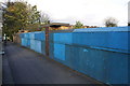 Eastern parapet of railway bridge on St Leonard