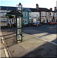 Havelock Street bus stop and shelter, Newport