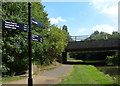 Fingerpost along the Grand Union Canal towpath