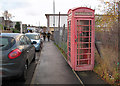 A red telephone box in Galashiels