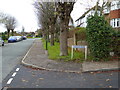 Looking west to the roundabout from the southern end of Howard Road