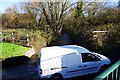 Van crossing the ford in the Mill Walk, Northfield, Birmingham