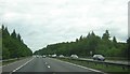 SU5235 : M3 motorway passing through Itchen Wood by Christopher Hilton