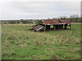 Collapsing corrugated iron roofed shed