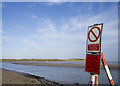 J4134 : Warning Sign, Murlough  by Rossographer