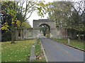 Gatehouse leading to Tyringham Hall near Newport Pagnell