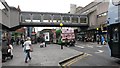 Footbridge over busy street