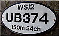 UB374 railway bridge identifier near Cosford