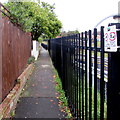 Path above Ludlow railway station