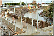 J3674 : New Connswater flood wall, Belfast (December 2015) by Albert Bridge