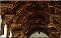 TM1058 : Earl Stonham, St. Mary's Church: The renowned hammerbeam roof 3 by Michael Garlick