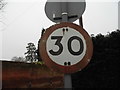 Pre-Worboys speed limit on Coldharbour Lane, Thorpe