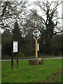 TL3758 : Hardwick Village sign by Geographer