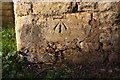 Benchmark on wall, Netherton Road