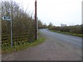 Bridleway junction on the B2133