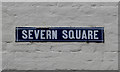 SO1091 : Street nameplate, Severn Square, Newtown, Powys by Robin Stott