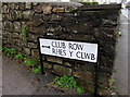 Bilingual Club Row/Rhes y Clwb sign, Snatchwood, Abersychan