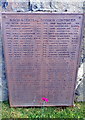 Lewis War Memorial WWI Plaque - Stornoway Parish - Burgh & Central Division (Cont)