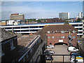 Rear of the Star Hotel, behind High Street, Southampton, looking east