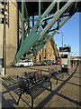 NZ2563 : Commemorative seats below Tyne Bridge by Andrew Curtis