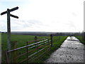 Footpath junction on the Sussex Border Path