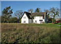 West Wratting: blue sky and white plaster