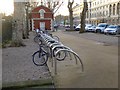 TQ3877 : Cycle racks at the University of Greenwich by Oliver Dixon