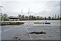 Trapped flood water, Carlisle Rugby Club