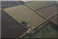 Wind turbines at Thoresway North Wold Farm: aerial 2015