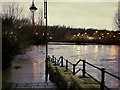 SD7806 : River Irwell Flooding in Radcliffe Town Centre, Boxing Day 2015 by David Dixon