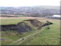 Scar in the landscape above Rhymney