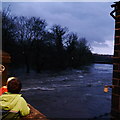 SE2336 : Extreme flood on the River Aire, from Newlay Bridge (6) by Rich Tea