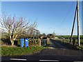 Blue bin day at the end of the track to Beeton Farm