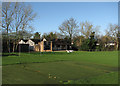 Reed Cricket Club: nets, scoreboard and pavilion