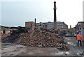 Demolition at the Belgrave factory fire site