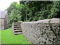 Steps into the churchyard, St. Ishmael