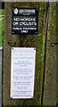 Public footpath only - no horses or cyclists, Newent