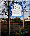 Aria Care Home name sign, Brynglas, Newport