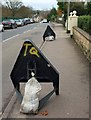 SX9065 : Signs standing, Cricketfield Road, Torquay by Derek Harper