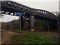 SE5501 : Former railway bridge crosses the River Don by Steve  Fareham