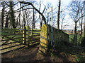 The beginning of the footpath to Carr