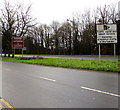 Traffic signal and speed cameras sign on the northern approach to Newport