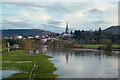 SO5924 : River in flood at Ross-on-Wye, 1 by Jonathan Billinger