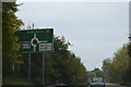 Road sign, A10, Buntingford Bypass