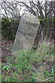 Milestone beside the A338