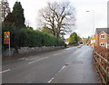 Warning sign - minor road junction at bend, Shifnal