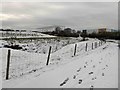 A snow covered path and cycle way in the Kingsway business park