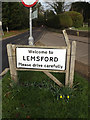 TL2111 : Lemsford Village Name sign by Geographer