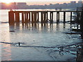 The Thames at sunset from Thames Barrier Park