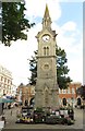 The clock tower in the Market Square